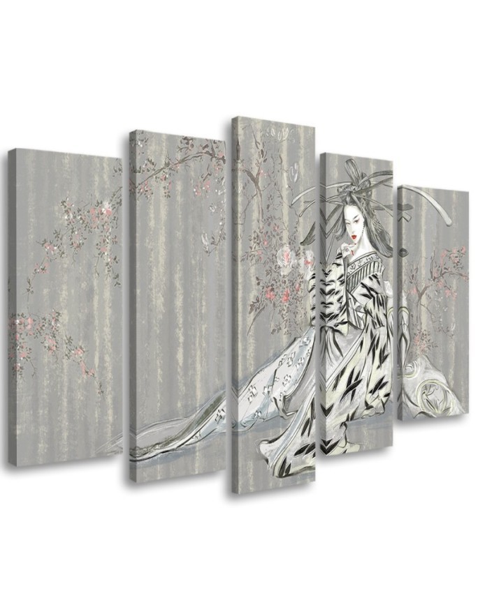 Leinwandbild modern - Traditioneller japanischer Geisha | Feeby