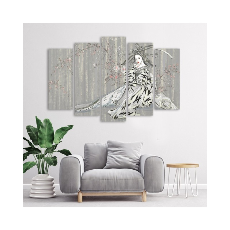 Leinwandbild modern - Traditioneller japanischer Geisha | Feeby