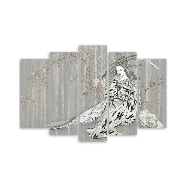 Leinwandbild modern - Traditioneller japanischer Geisha | Feeby