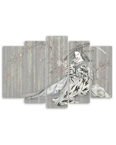 Leinwandbild modern - Traditioneller japanischer Geisha | Feeby