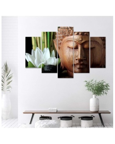 Leinwandbild - Buddha Bambus Zen Natur | Feeby