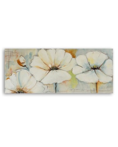 Bild auf Leinwand - Drei Blumen und eine Knospe | Feeby