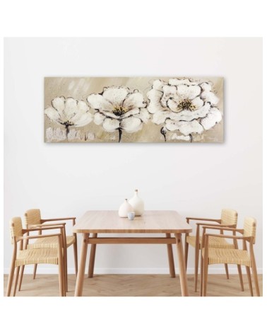 Leinwandbild - Weiße Blumen Shabby Chic | Feeby