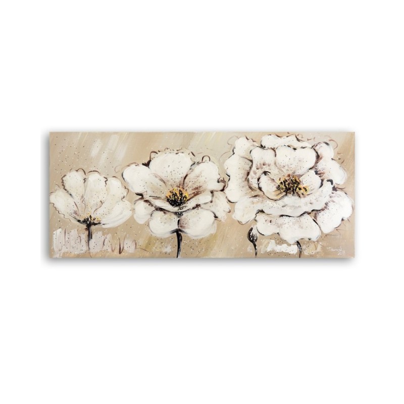 Leinwandbild - Weiße Blumen Shabby Chic | Feeby