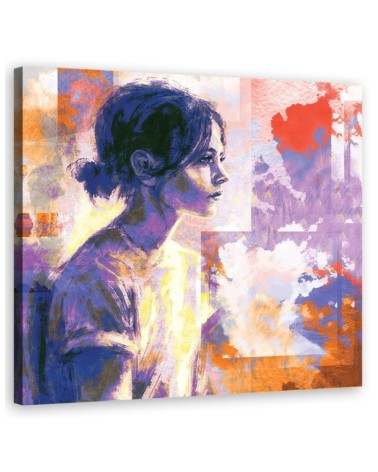 Dekoratives Leinwandbild - Menschen - Lila | Feeby