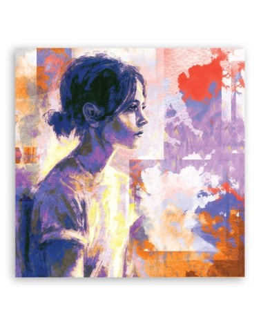 Dekoratives Leinwandbild - Menschen - Lila | Feeby