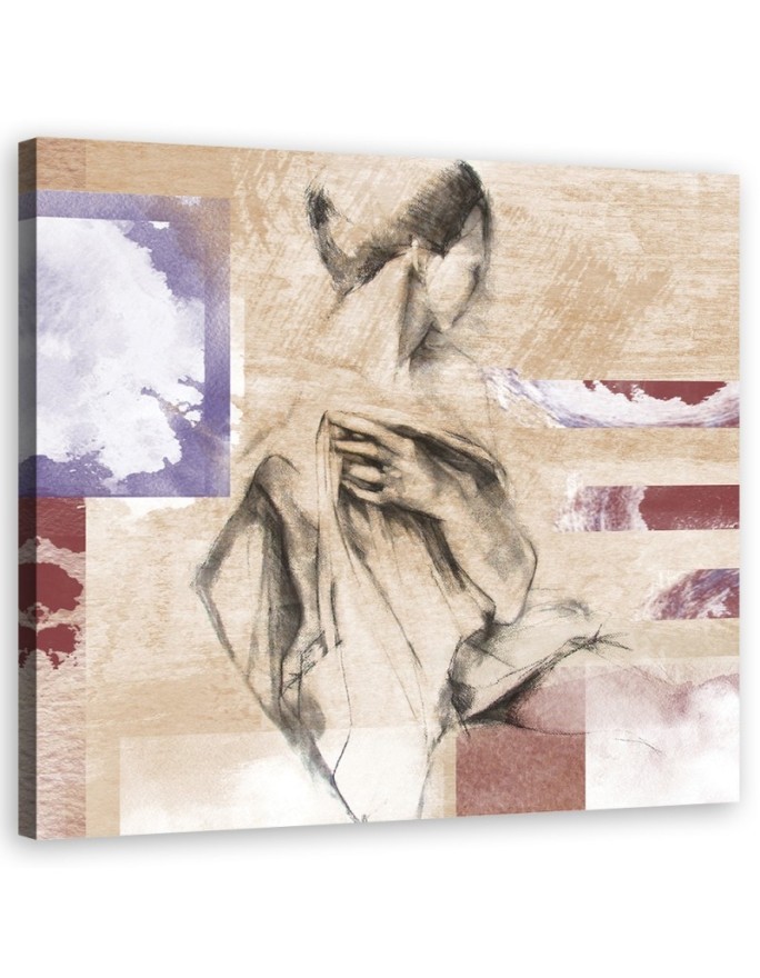 Leinwandbild - Menschen - Beige | Feeby