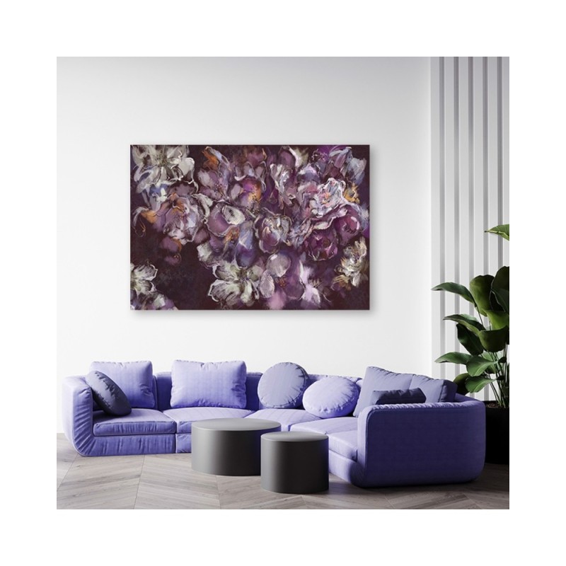 Dekoratives Leinwandbild - Iris Blume | Feeby