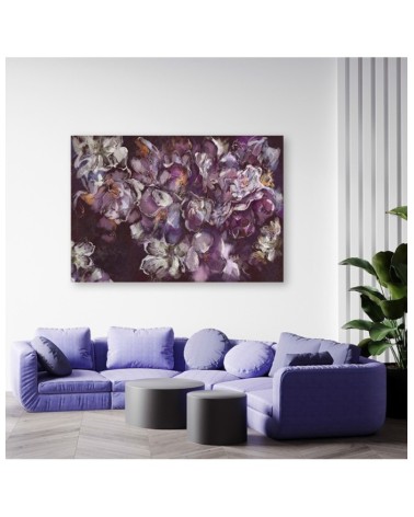 Dekoratives Leinwandbild - Iris Blume | Feeby