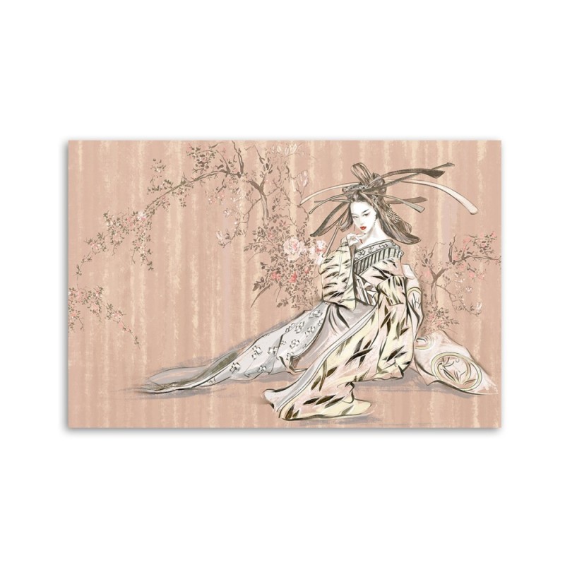 Bild auf Leinwand - Traditioneller japanischer Geisha | Feeby
