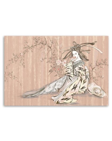 Bild auf Leinwand - Traditioneller japanischer Geisha | Feeby