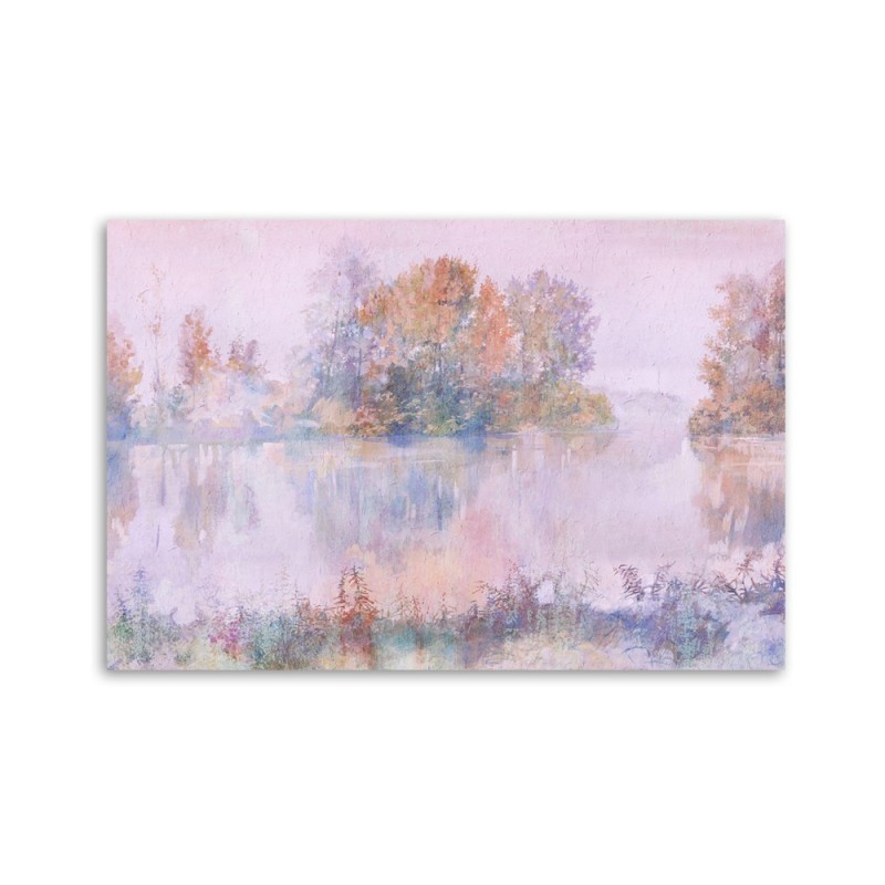 Nowoczesny obraz do sypialni - Widok na jezioro pejzaż | FEEBY