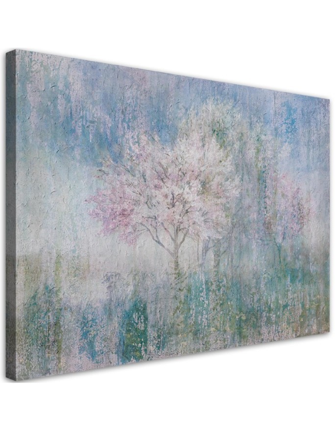 Bild - Ein blühender Baum in der Wiese alt und schmutzig | Feeby