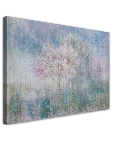 Modern Canvas painting for bedroom Flowering tree in a meadow landscape | FEEBY