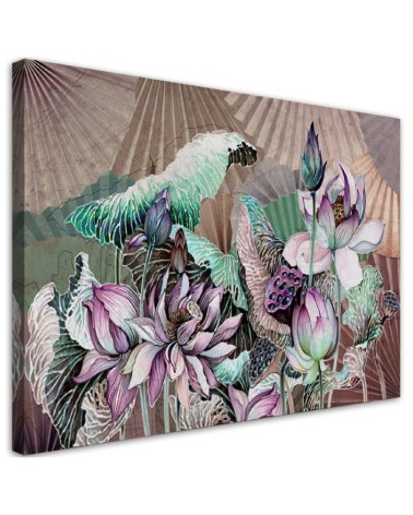 Canvas print - Lotus flower fan. Dress your walls!| FEEBY