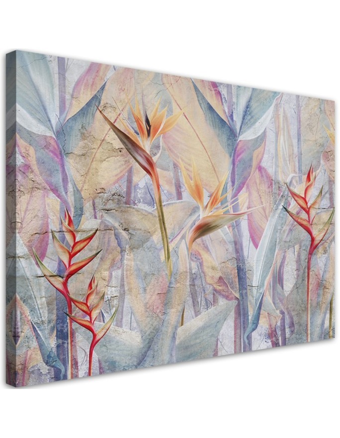 Leinwandbild modern - Pastell Pflanzen | Feeby
