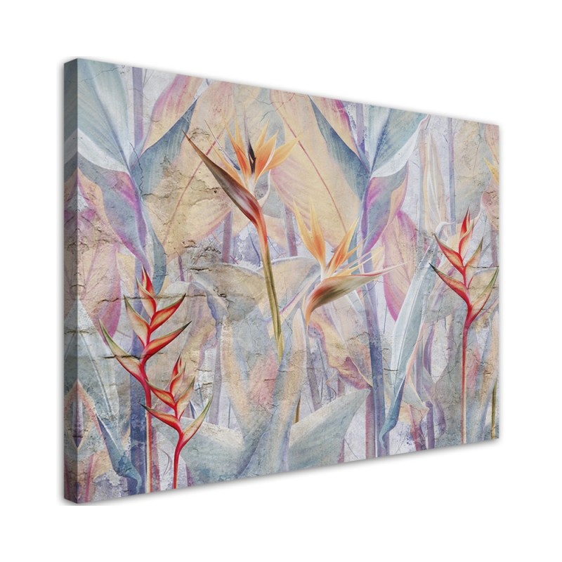 Pastel plants - Wall art painting for living room | FEEBY