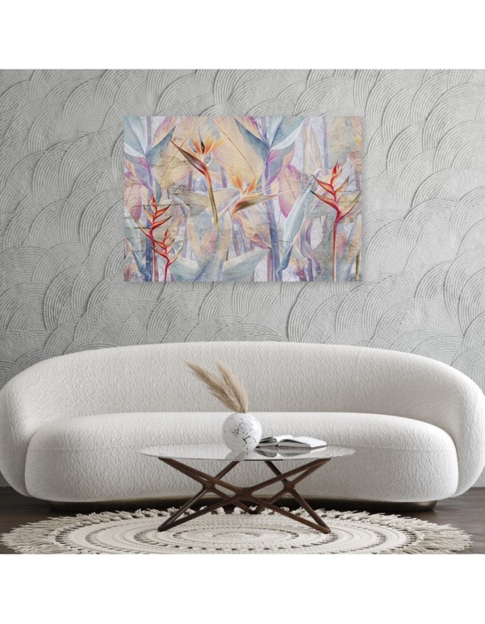 Pastel plants - Wall art painting for living room | FEEBY