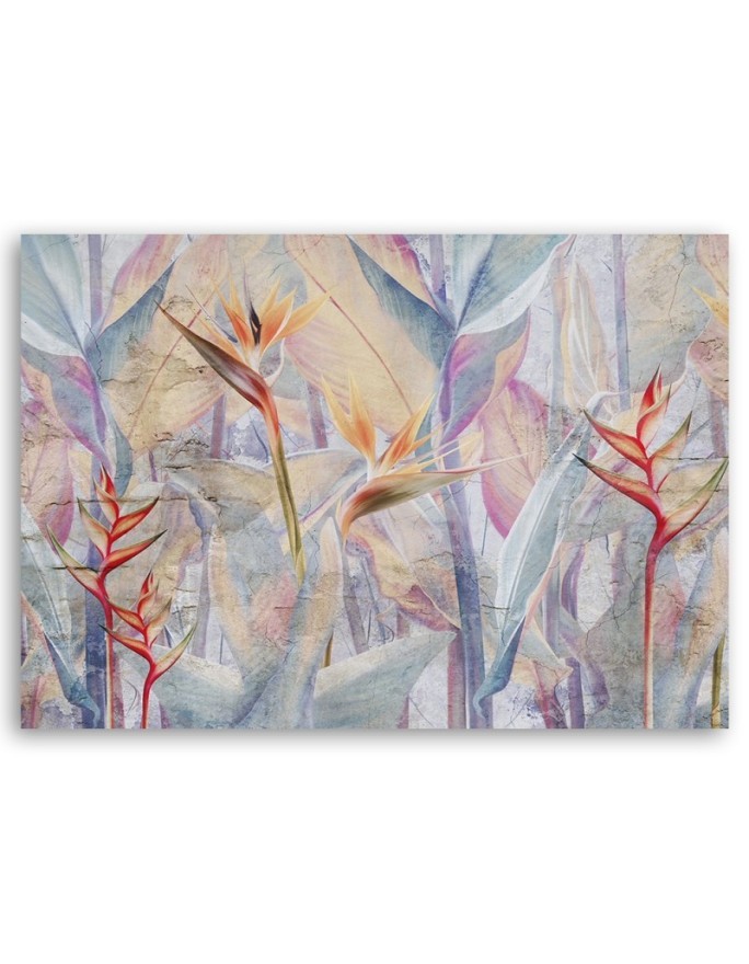 Pastel plants - Wall art painting for living room | FEEBY