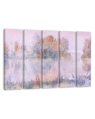 Lake view - 5-piece canvas painting | FEEBY