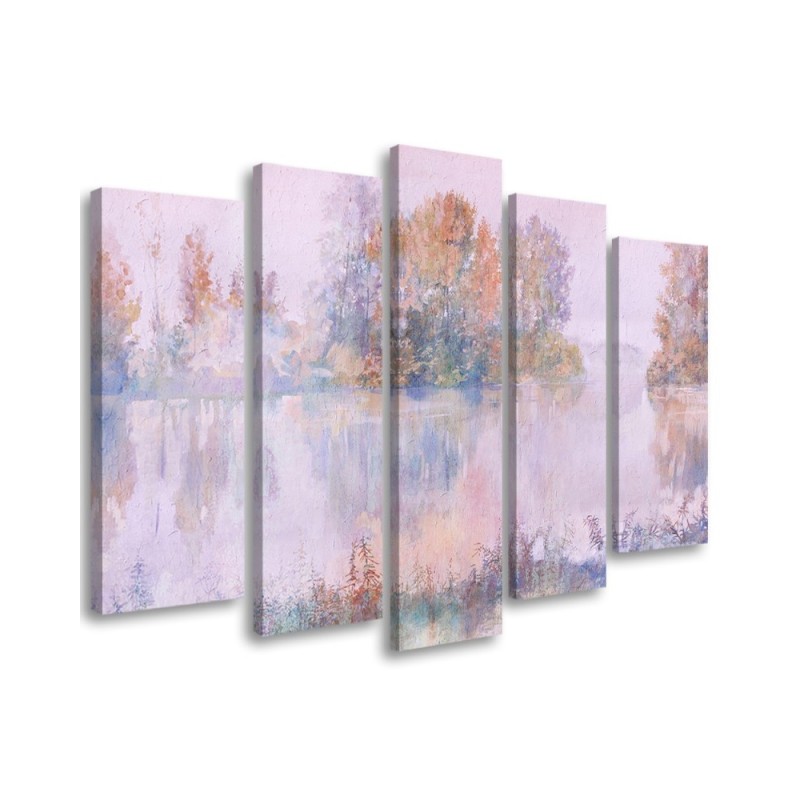 Lake view - 5-piece canvas painting | FEEBY
