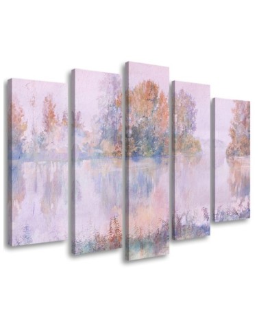 Lake view - 5-piece canvas painting | FEEBY