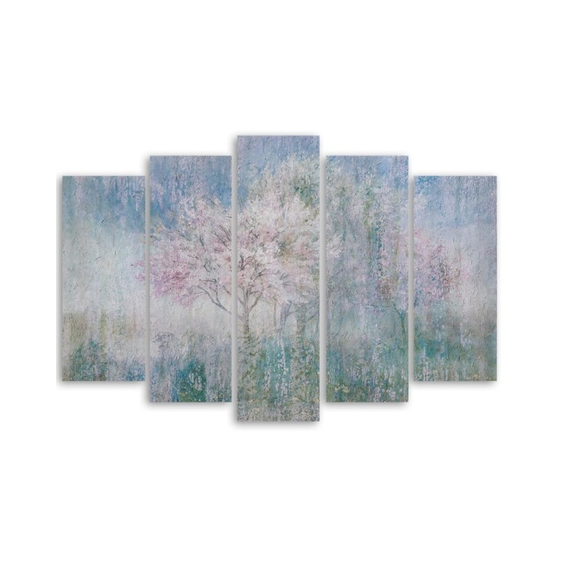 Bild - Ein blühender Baum in der Wiese alt und schmutzig | Feeby