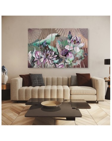 Leinwandbild modern - Heilige Lotos und Fanter | Feeby