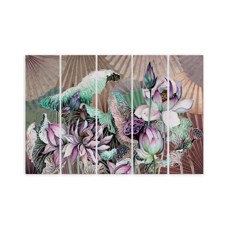 Leinwandbild modern - Heilige Lotos und Fanter | Feeby