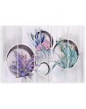 Square boxes shelves with flowers - Canvas painting | FEEBY