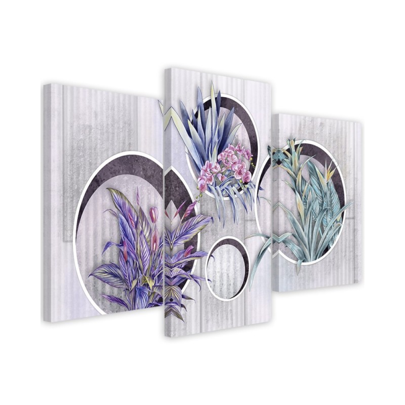 Kwadratowe Bukiety z kwiatami - Obraz drukowany canvas | FEEBY