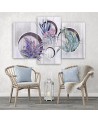 Kwadratowe Bukiety z kwiatami - Obraz drukowany canvas | FEEBY