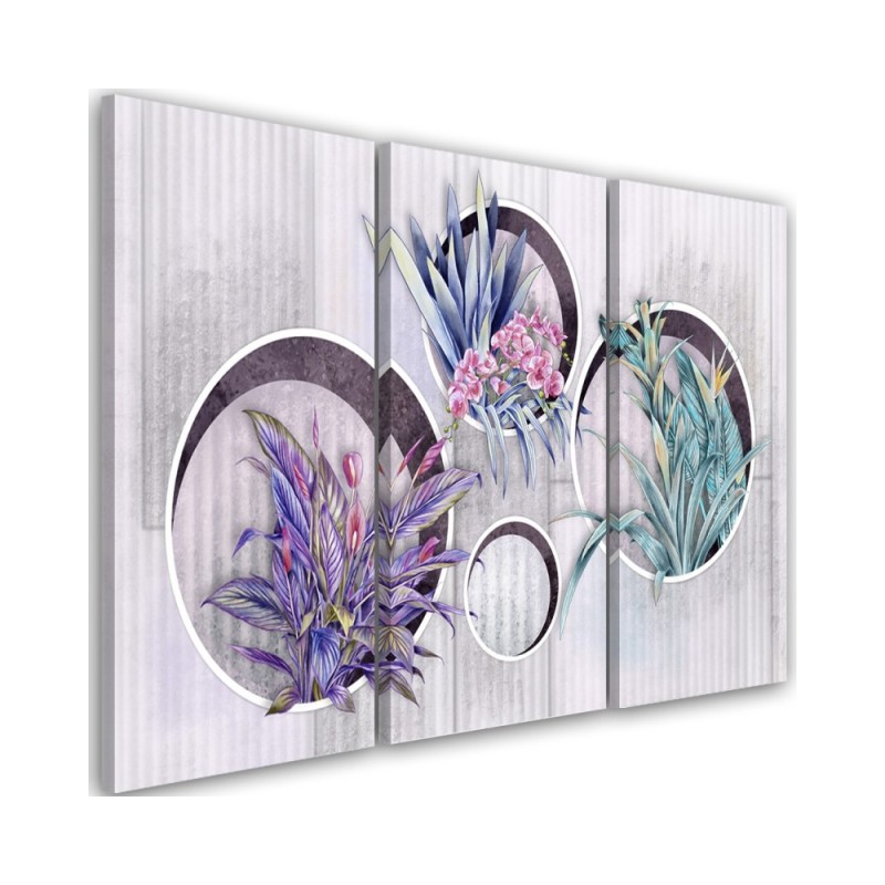 Kwadratowe Bukiety z kwiatami - Obraz drukowany canvas | FEEBY