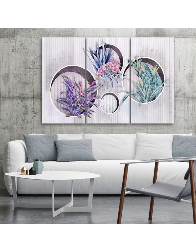 Kwadratowe Bukiety z kwiatami - Obraz drukowany canvas | FEEBY