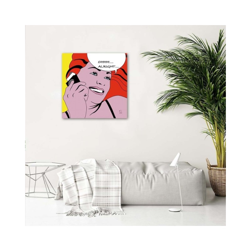 Leinwandbild - Pop-Art-Cartoon Frau in Ordnung | Feeby