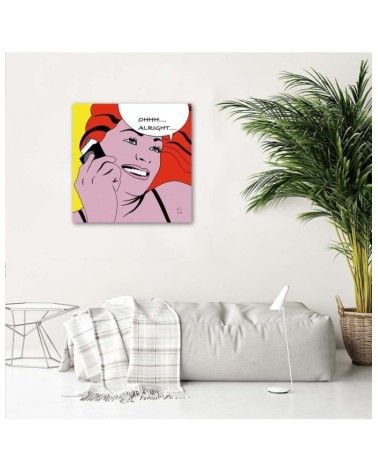 Leinwandbild - Pop-Art-Cartoon Frau in Ordnung | Feeby