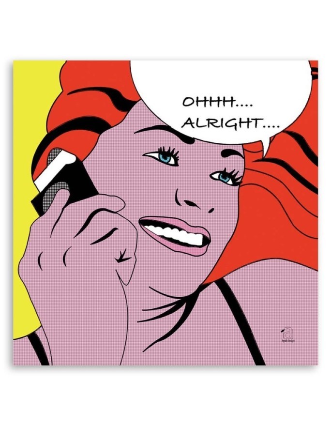 Komiks Pop Art Kobieta Alright - Obraz ścienny canvas | FEEBY