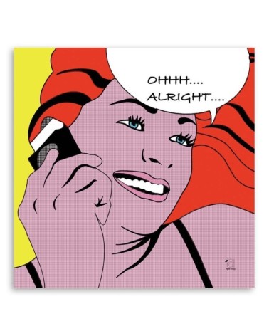 Leinwandbild - Pop-Art-Cartoon Frau in Ordnung | Feeby