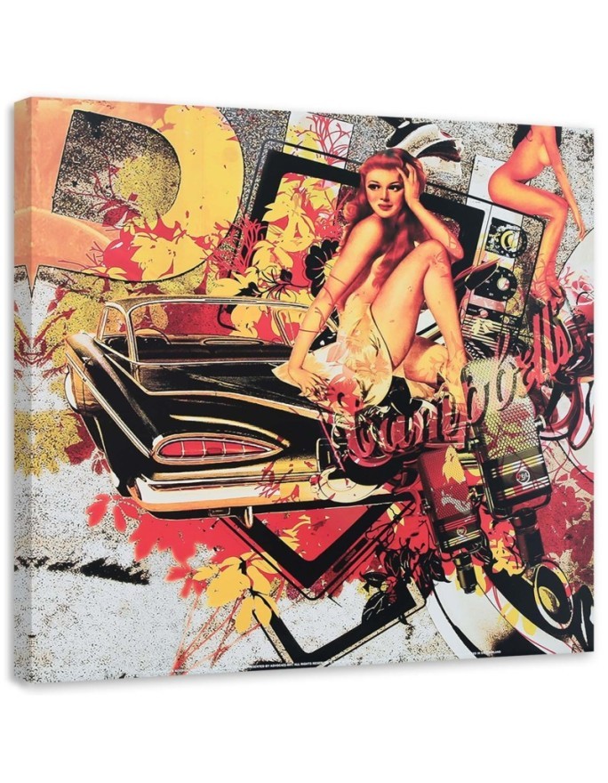 Kobieta Pop art Collage - Obraz do salonu | FEEBY