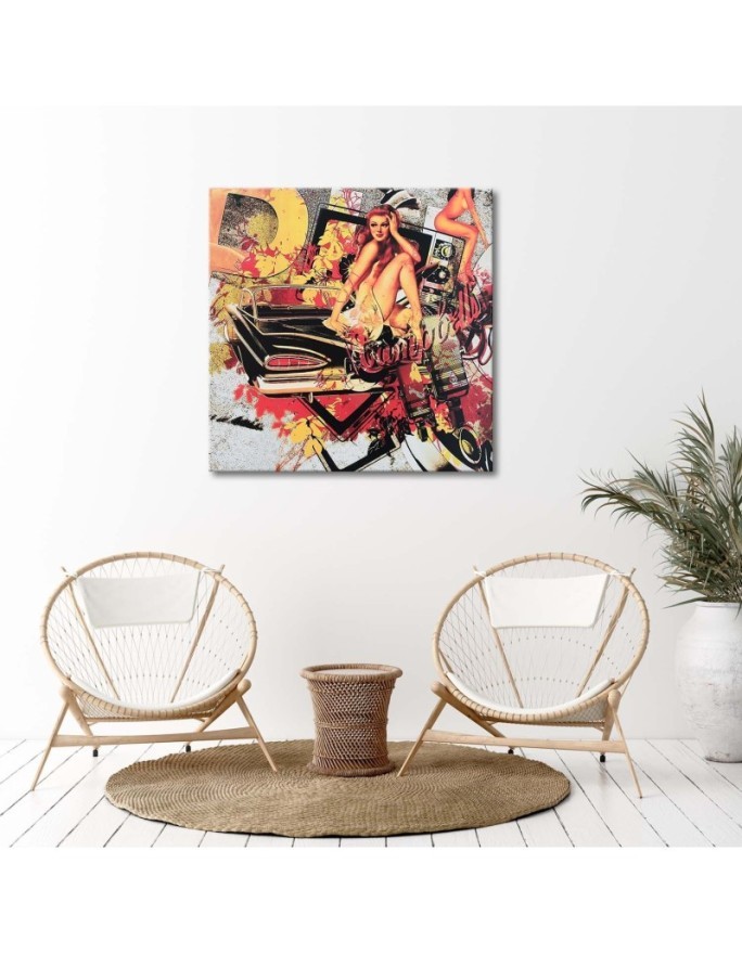 Kobieta Pop art Collage - Obraz do salonu | FEEBY