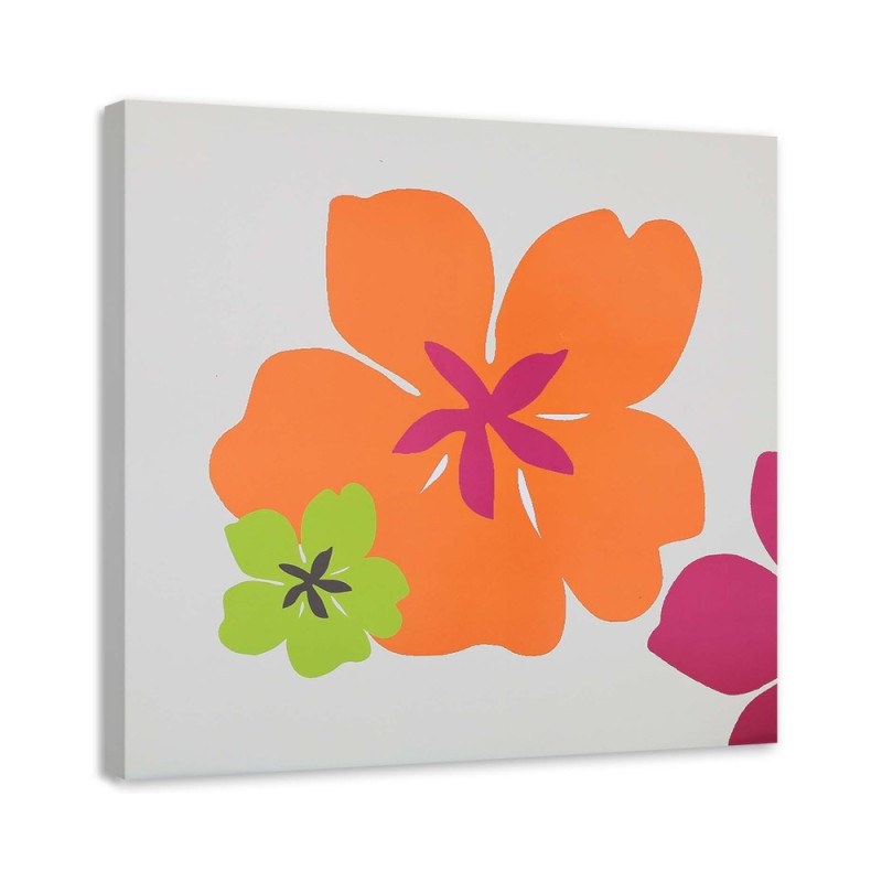 Bild - Große orangefarbene Blüte und kleine grüne Blüte | Feeby