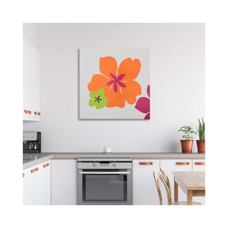 Bild - Große orangefarbene Blüte und kleine grüne Blüte | Feeby