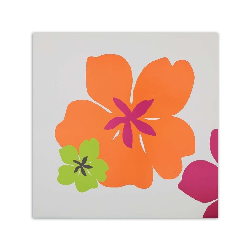 Bild - Große orangefarbene Blüte und kleine grüne Blüte | Feeby