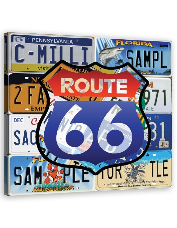 Route 66 Kolorowy - Obraz ścienny do sypialni | FEEBY