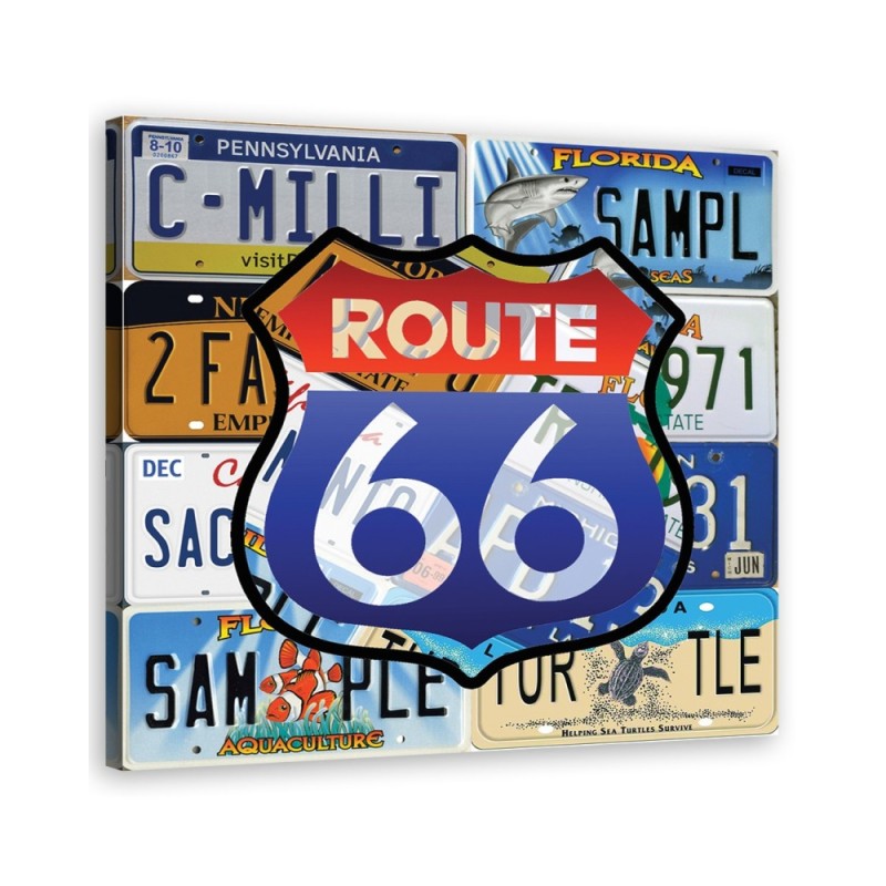 Route 66 Kolorowy - Obraz ścienny do sypialni | FEEBY