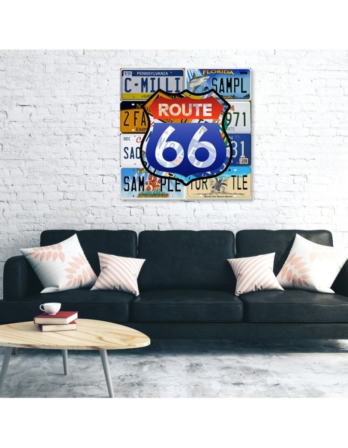 Route 66 Kolorowy - Obraz ścienny do sypialni | FEEBY