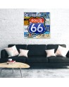 Route 66 Kolorowy - Obraz ścienny do sypialni | FEEBY