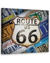 Route 66 Kolorowy - Obraz ścienny do sypialni | FEEBY