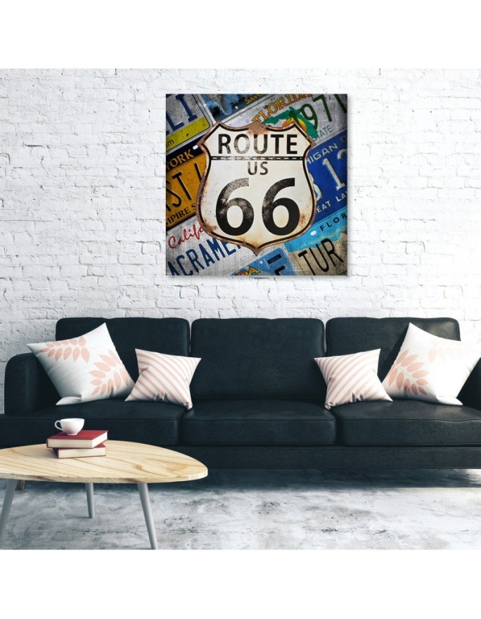 Route 66 Kolorowy - Obraz ścienny do sypialni | FEEBY