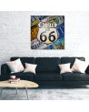 Route 66 Kolorowy - Obraz ścienny do sypialni | FEEBY